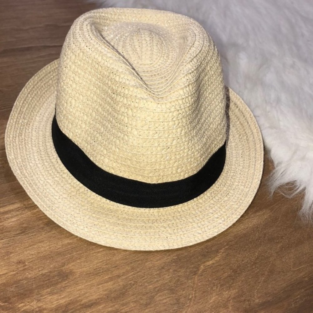 Straw Fedora hat - Picture 2 of 6